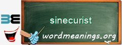 WordMeaning blackboard for sinecurist